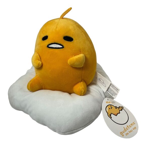 Fiesta Sanrio Gudetama Meh The Lazy Egg Plush Stuffed Animal 8” tall loop NWT - Picture 1 of 7